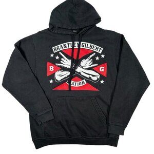 Brantley Gilbert Nation Stone Cold Country Grace Of God Tour Black Hoodie Sz M